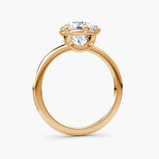 Round Cut - Plain Band - 6 Prong Classic Ring - 14 K Gold
